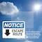 Signmission Escape Route (Down Arrow), 24 in W x Rectangle, Plastic OS-2PACK-NS-P-1824-L-12134 - alternate 4
